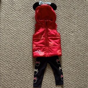 Disney Minnie Mouse 12 M vest and leggings